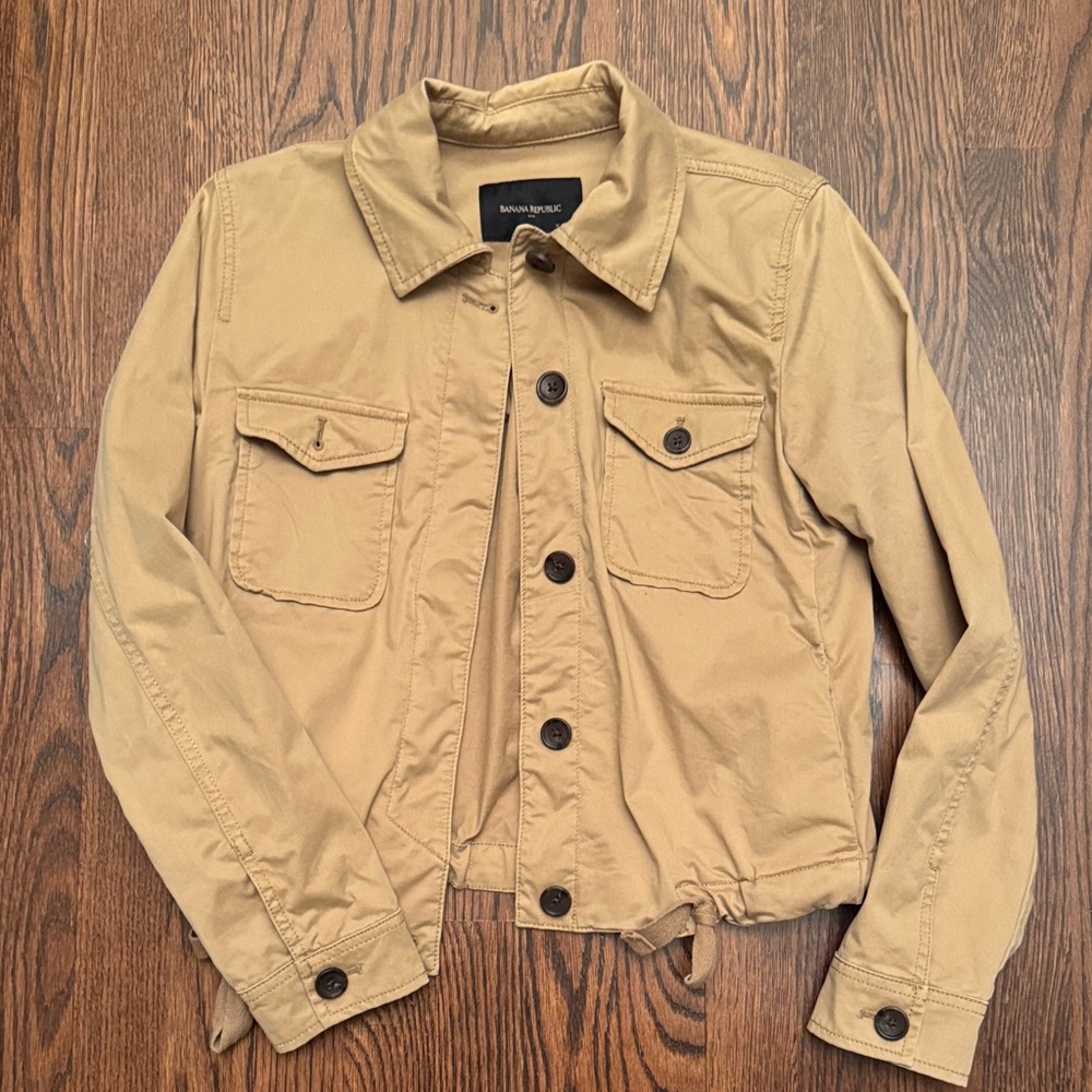 🎈🎈BANANA REPUBLIC Khaki Shirt Jacket - Picture 1 of 6